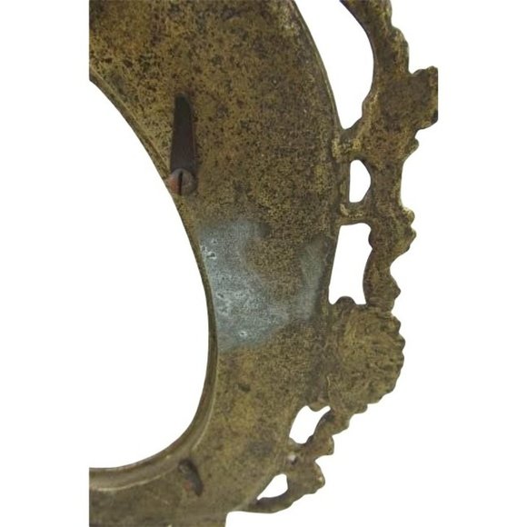 National Brass and Iron Works Gilded Gold and Pink Brass Mirror or Picture Frame